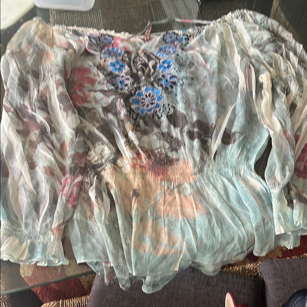 Floral Sheer Women's Top